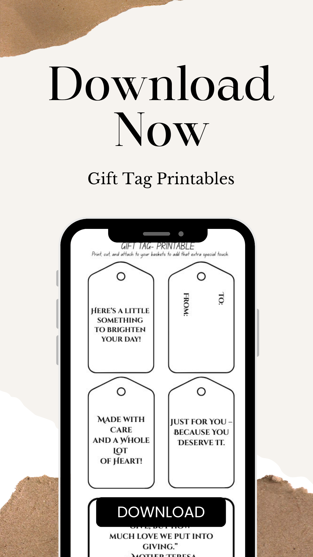 Gift Tags (PDF Printable)